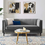 Devote getuftetes Loveseat aus Performance-Samt mit Kanalheftung