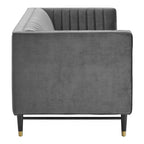 Devote getuftetes Loveseat aus Performance-Samt mit Kanalheftung