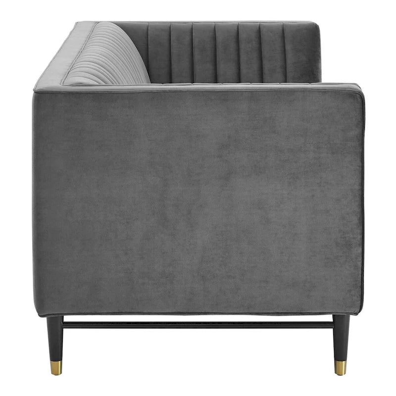 Devote getuftetes Loveseat aus Performance-Samt mit Kanalheftung