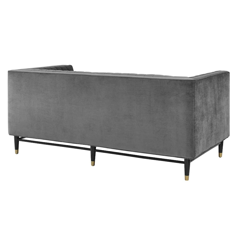 Devote getuftetes Loveseat aus Performance-Samt mit Kanalheftung
