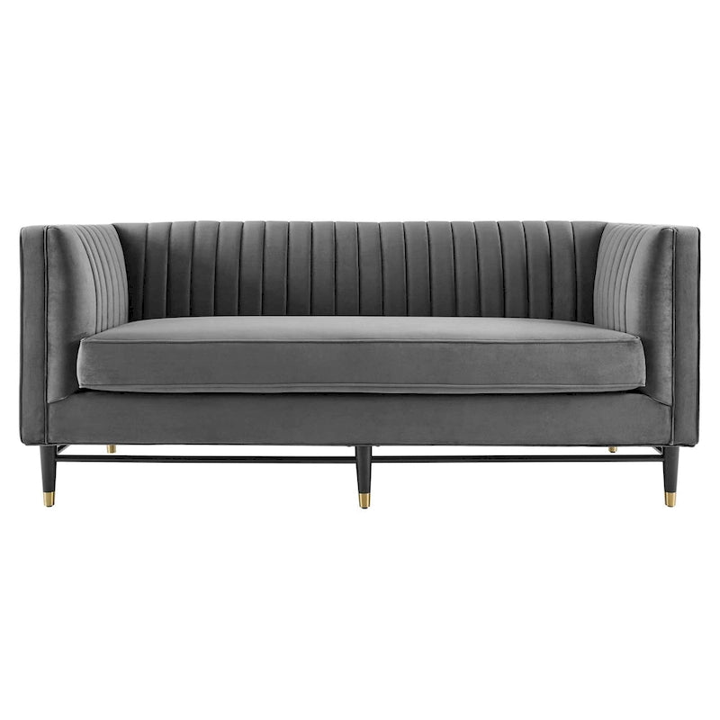 Devote getuftetes Loveseat aus Performance-Samt mit Kanalheftung