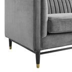 Devote getuftetes Loveseat aus Performance-Samt mit Kanalheftung