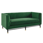 Devote getuftetes Loveseat aus Performance-Samt mit Kanalheftung
