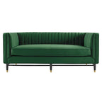 Devote getuftetes Loveseat aus Performance-Samt mit Kanalheftung
