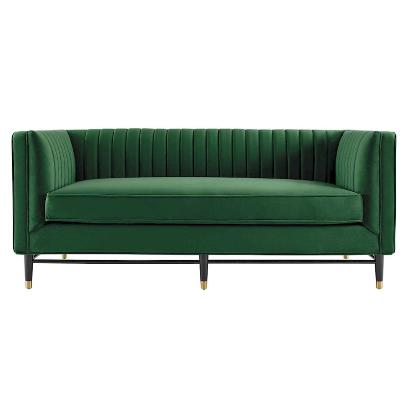Devote getuftetes Loveseat aus Performance-Samt mit Kanalheftung