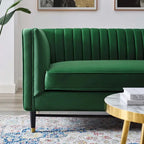 Devote getuftetes Loveseat aus Performance-Samt mit Kanalheftung