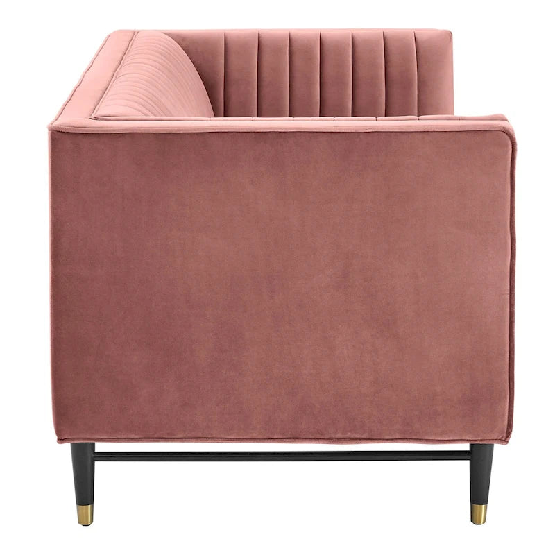 Devote getuftetes Loveseat aus Performance-Samt mit Kanalheftung
