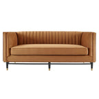 Devote getuftetes Loveseat aus Performance-Samt mit Kanalheftung