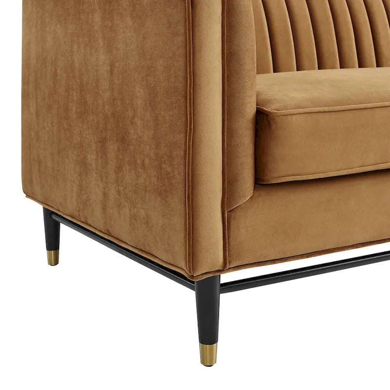 Devote getuftetes Loveseat aus Performance-Samt mit Kanalheftung