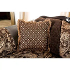 Loveseat tradicional Dayaram de chenilla marrón semirrígida de Gracewood Hollow