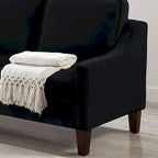 Moderne tweezitsbank voor de woonkamer, kleine bank met fluwelen bekleding - 51.5L x 29 W x 34.25 H, zithoogte: 18