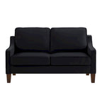 Moderne tweezitsbank voor de woonkamer, kleine bank met fluwelen bekleding - 51.5L x 29 W x 34.25 H, zithoogte: 18