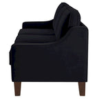 Moderne tweezitsbank voor de woonkamer, kleine bank met fluwelen bekleding - 51.5L x 29 W x 34.25 H, zithoogte: 18