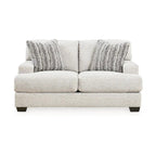 Divanetto Emma da 68 pollici con 2 cuscini decorativi, oversize, poliestere grigio