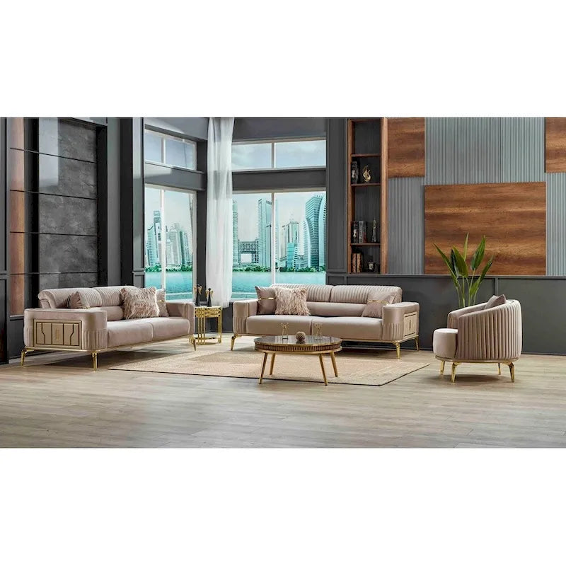Armony One bank, één loveseat, één fauteuil voor de woonkamer