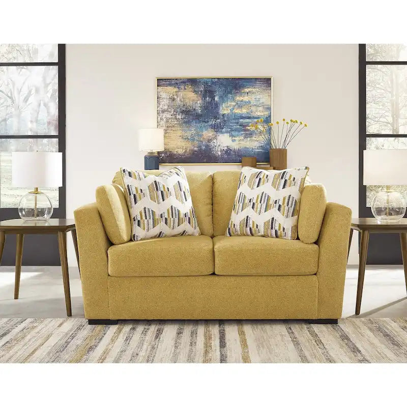 Roundhill Furniture Clareen 3-teiliges Wohnzimmer-Set, Sofa, Zweisitzer und Cutler-Sessel