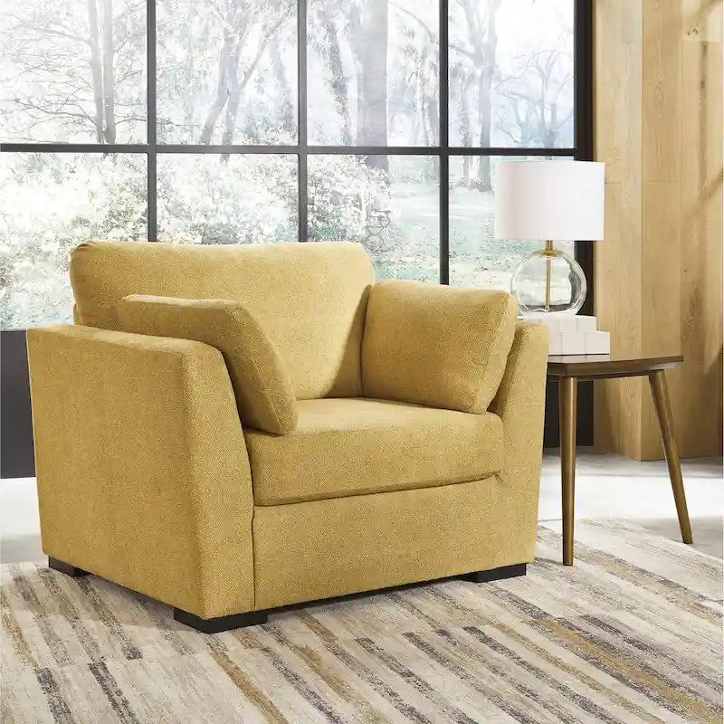 Roundhill Furniture Clareen 3-teiliges Wohnzimmer-Set, Sofa, Zweisitzer und Cutler-Sessel