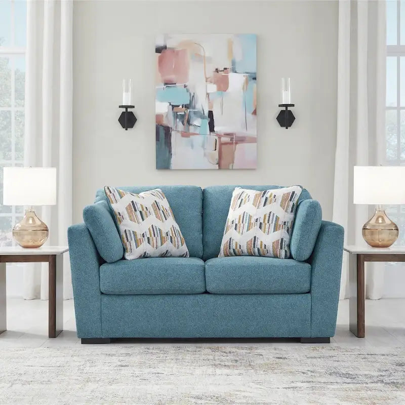 Roundhill Furniture Clareen 3-teiliges Wohnzimmer-Set, Sofa, Zweisitzer und Cutler-Sessel