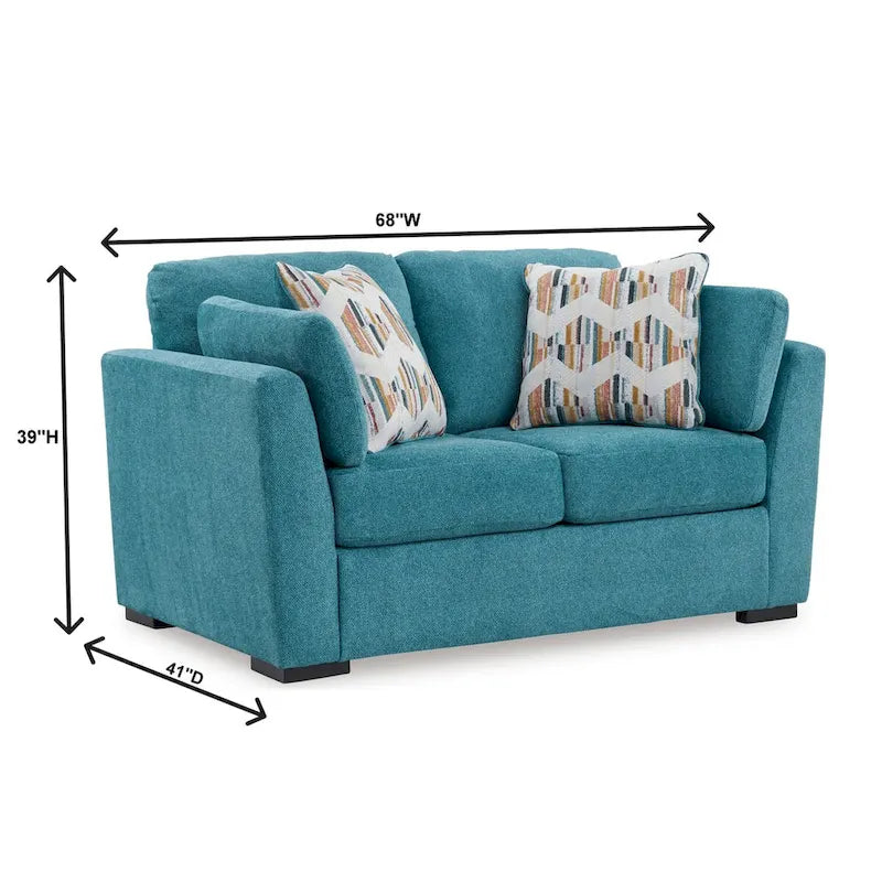 Roundhill Furniture Clareen 3-teiliges Wohnzimmer-Set, Sofa, Zweisitzer und Cutler-Sessel