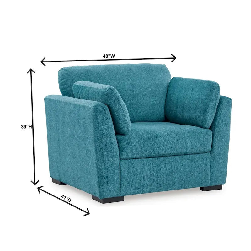 Roundhill Furniture Clareen 3-teiliges Wohnzimmer-Set, Sofa, Zweisitzer und Cutler-Sessel
