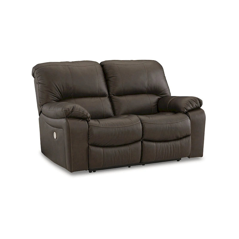 Rozkładana elektrycznie sofa dwuosobowa Signature Design by Ashley Leesworth w kolorze brązowym - 65W x 41D x 41H