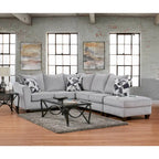 Roundhill Furniture Duleek 3-teiliges Wohnzimmer-Set, silbernes Fischgrätmuster