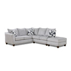 Roundhill Furniture Duleek 3-teiliges Wohnzimmer-Set, silbernes Fischgrätmuster