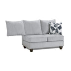 Roundhill Furniture Duleek 3-teiliges Wohnzimmer-Set, silbernes Fischgrätmuster