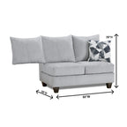 Roundhill Furniture Duleek 3-teiliges Wohnzimmer-Set, silbernes Fischgrätmuster
