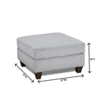 Roundhill Furniture Duleek 3-teiliges Wohnzimmer-Set, silbernes Fischgrätmuster