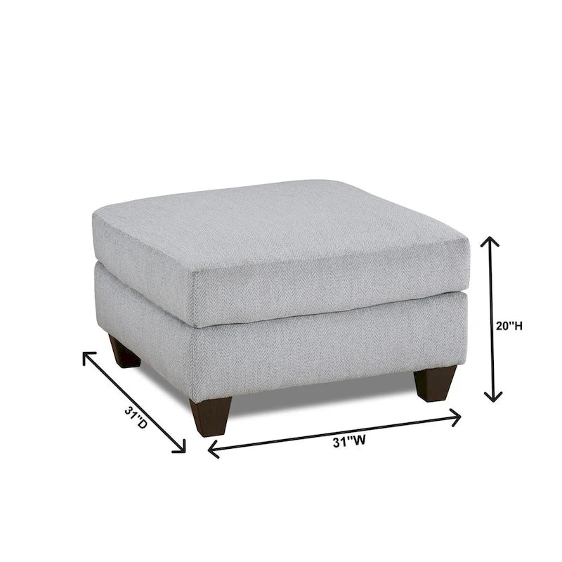 Roundhill Furniture Duleek 3-teiliges Wohnzimmer-Set, silbernes Fischgrätmuster