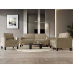 CraftPorch 3-teiliges Wohnzimmer-Set aus Cord, im Mid-Century-Modern-Stil, mit Samtbezug