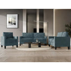 CraftPorch 3-teiliges Wohnzimmer-Set aus Cord, im Mid-Century-Modern-Stil, mit Samtbezug