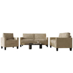 CraftPorch 3-teiliges Wohnzimmer-Set aus Cord, im Mid-Century-Modern-Stil, mit Samtbezug