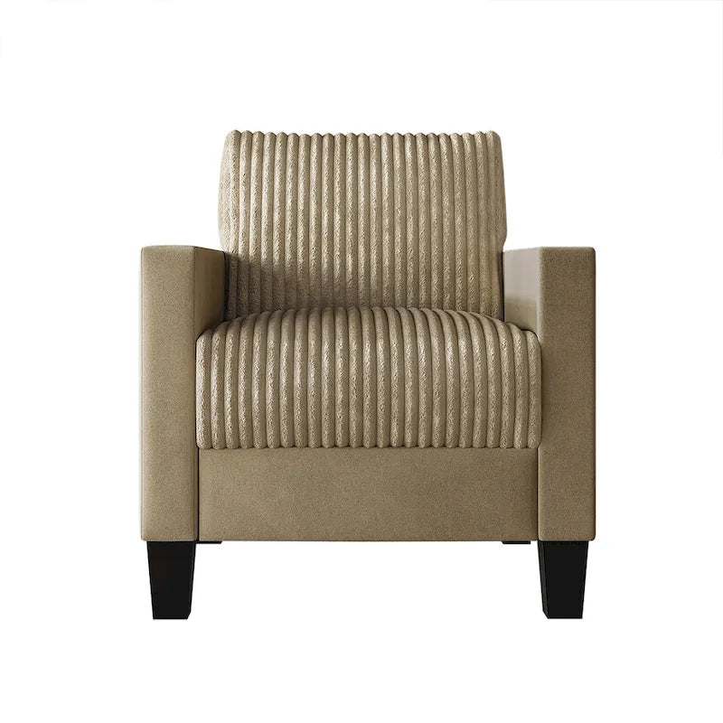 CraftPorch 3-teiliges Wohnzimmer-Set aus Cord, im Mid-Century-Modern-Stil, mit Samtbezug