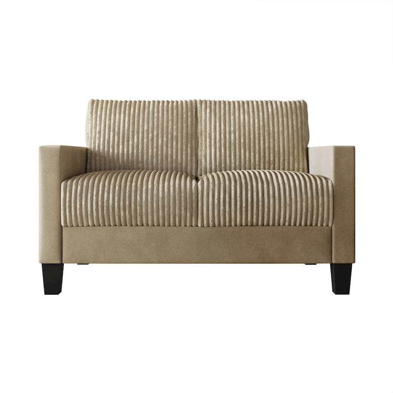 CraftPorch 3-teiliges Wohnzimmer-Set aus Cord, im Mid-Century-Modern-Stil, mit Samtbezug