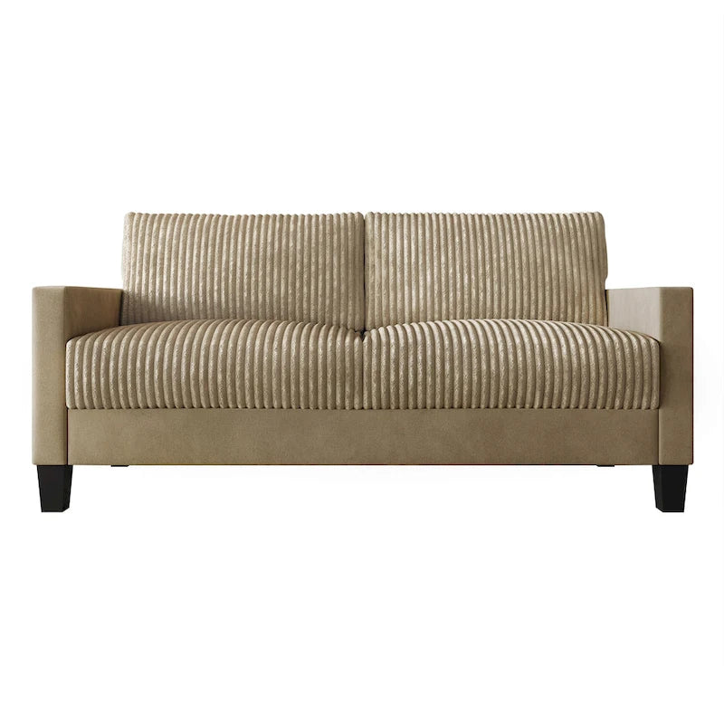 CraftPorch 3-teiliges Wohnzimmer-Set aus Cord, im Mid-Century-Modern-Stil, mit Samtbezug