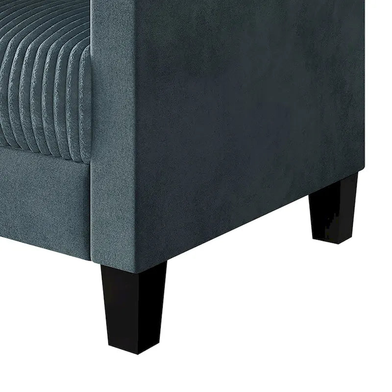 CraftPorch 3-teiliges Wohnzimmer-Set aus Cord, im Mid-Century-Modern-Stil, mit Samtbezug