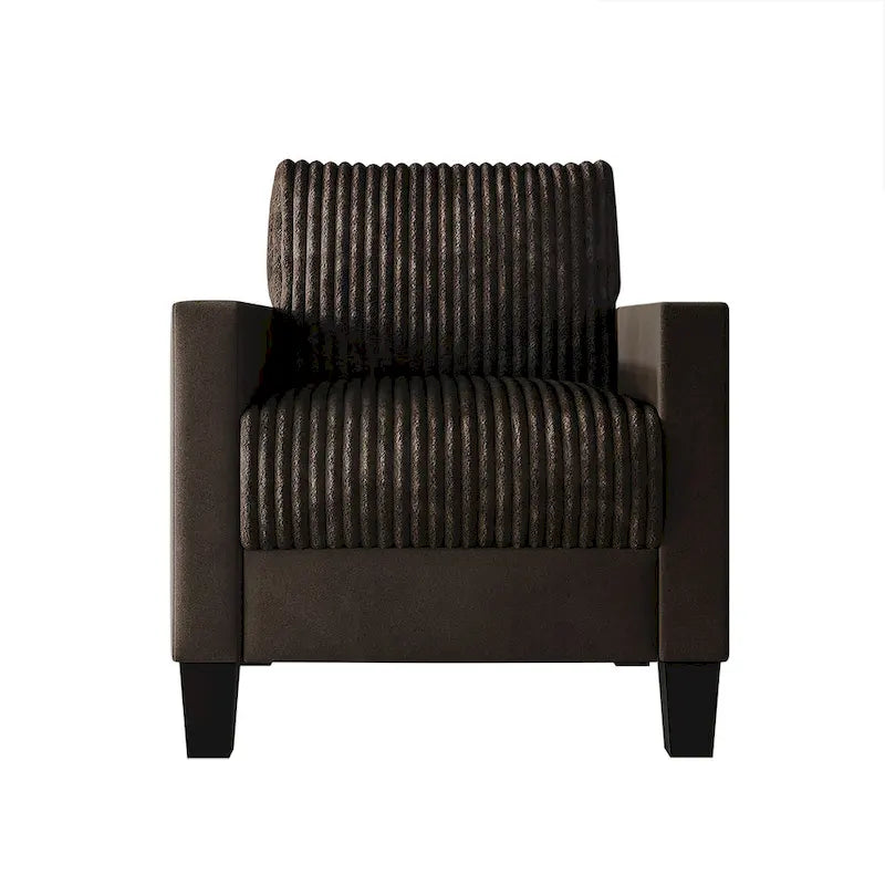 CraftPorch 3-teiliges Wohnzimmer-Set aus Cord, im Mid-Century-Modern-Stil, mit Samtbezug