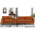 US Pride Furniture Miles 2 részes kanapé- és kétszemélyeskanapé-garnitúra megfordítható háttámlapárnákkal, századközepi modern kanapéval
