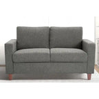 US Pride Furniture Miles 2 részes kanapé- és kétszemélyeskanapé-garnitúra megfordítható háttámlapárnákkal, századközepi modern kanapéval