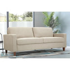 US Pride Furniture Miles 2 részes kanapé- és kétszemélyeskanapé-garnitúra megfordítható háttámlapárnákkal, századközepi modern kanapéval