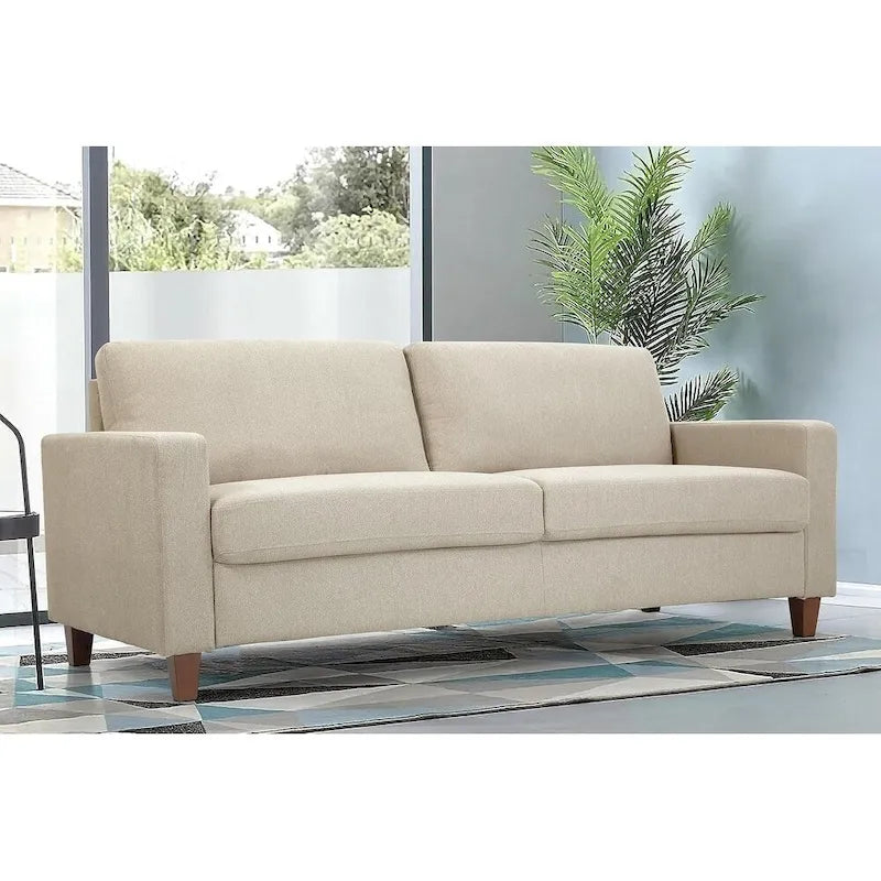 US Pride Furniture Miles 2 részes kanapé- és kétszemélyeskanapé-garnitúra megfordítható háttámlapárnákkal, századközepi modern kanapéval