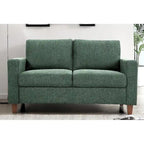 US Pride Furniture Miles 2 részes kanapé- és kétszemélyeskanapé-garnitúra megfordítható háttámlapárnákkal, századközepi modern kanapéval