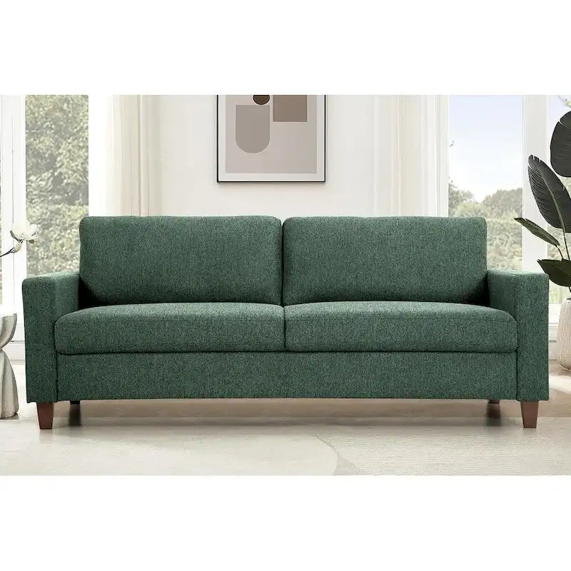 US Pride Furniture Miles 2 részes kanapé- és kétszemélyeskanapé-garnitúra megfordítható háttámlapárnákkal, századközepi modern kanapéval