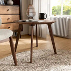 Ensemble 2 pièces de fauteuil d’appoint et table Beck en noyer, style mi-siècle, bouclé et dossier enveloppant, de Furniture of America