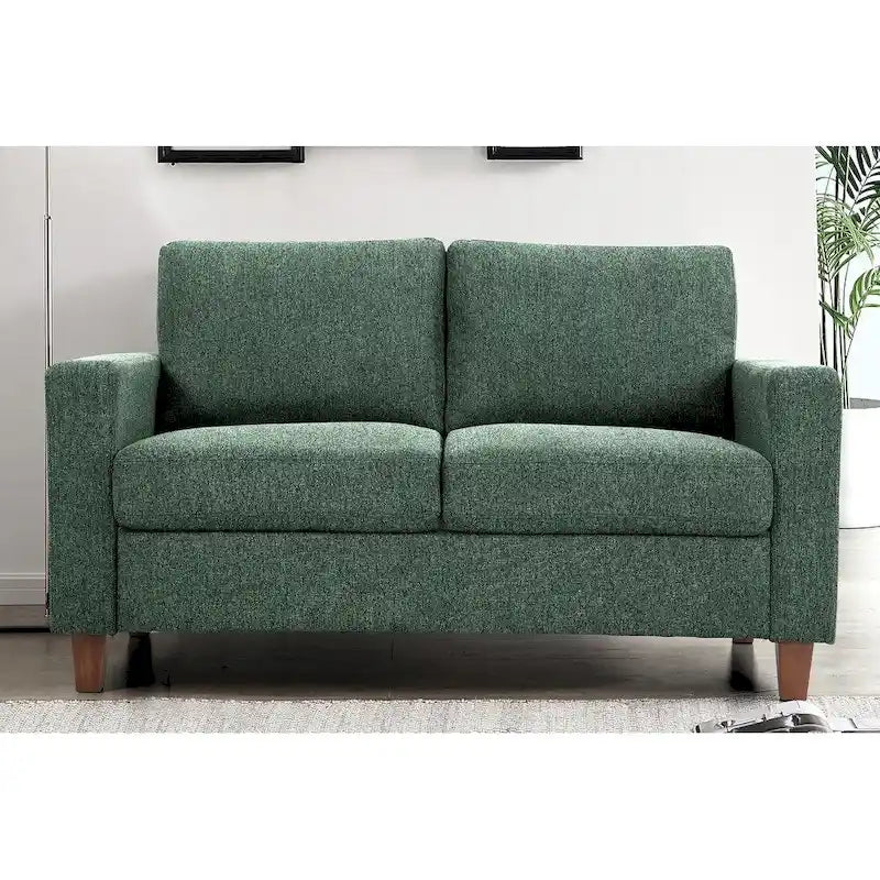 Canapé 2 places compact moderne du milieu du siècle Miles, avec coussins de dossier réversibles, grand modèle