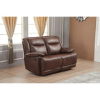 Betsy Furniture 3-teiliges Wohnzimmer-Set aus Kunstleder mit Relaxfunktion, Sofa, Loveseat und Gleitsessel
