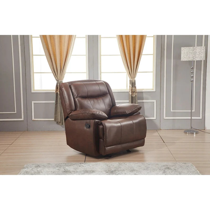 Betsy Furniture 3-teiliges Wohnzimmer-Set aus Kunstleder mit Relaxfunktion, Sofa, Loveseat und Gleitsessel