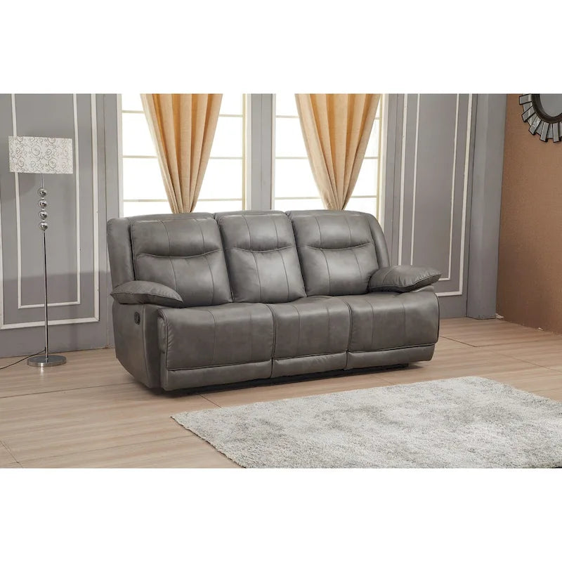 Betsy Furniture 3-teiliges Wohnzimmer-Set aus Kunstleder mit Relaxfunktion, Sofa, Loveseat und Gleitsessel